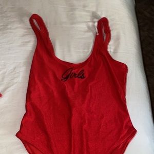 One-piece red bikini 🔥